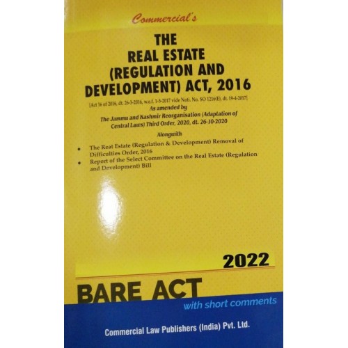 Commercial's Bare Act on Real Estate (Regulation and Development) Act, 2016 (RERA)